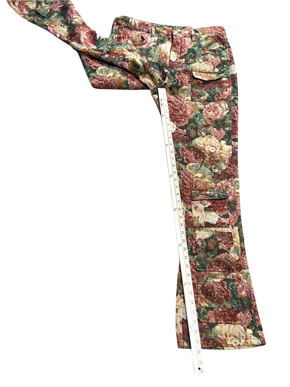 Novamen Pissarro Tapestry Slim Stacked Flare Pants - Multi 34 - Picture 13 of 15